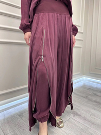 Misswhence 39004 Bordo Pantolonu Detaylı Takım