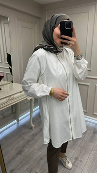 Misswhence 39302 Beyaz Poplin Gömlek