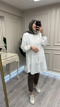 Misswhence 39302 Beyaz Poplin Gömlek