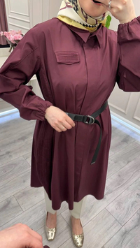 Misswhence 39305 Bordo Kemerli Tunik