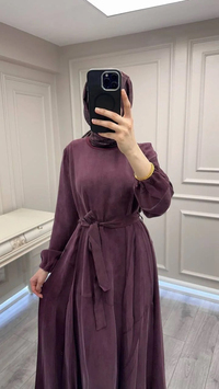 Misswhence 39842 Bordo Cupro Elbise