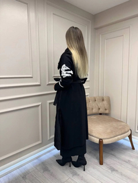 Misswhence Miss 262 Siyah Yanları Fermuar Detaylı Triko Kap