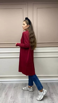 Misswhence MİSS199 Bordo Triko Tunik