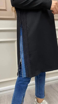 Misswhence MİSS199 Siyah Triko Tunik