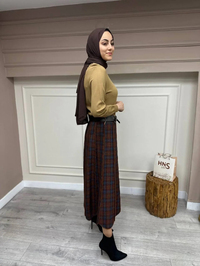 Misswhence MİSS213 Camel Triko Elbise