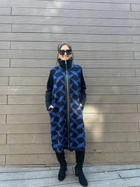 Misswhence MİSS217 Saks Deri Detaylı Triko Kap
