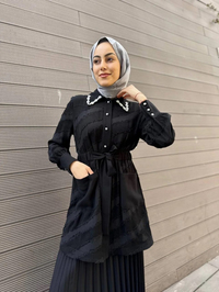 MY312 24S4199 Siyah Jakar Tunik