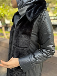 Ncl 23524 Siyah Şişme Peluş Mont