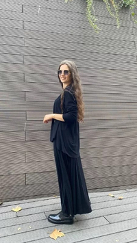 Noi 43119 Siyah Jarse Tunik
