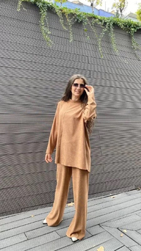 Noi 43712 Camel Bol Paça Triko Pantolon