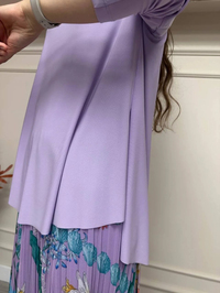 Noi 53112 Lila Önü Kısa Arkası Uzun Jarse Tunik
