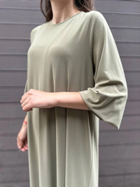 Noi 53222 Haki Krep Jarse Kolları Manşetli A Form Elbise