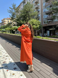 Noi 53323 Oranje Arkası Kemerli Scuba Kap