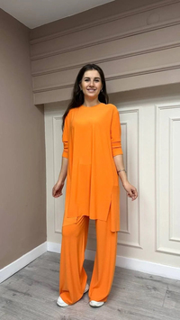 Noi 53608 Turuncu Pantolonlu Takım