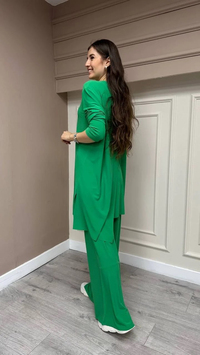 Noi 53608 Yeşil Pantolonlu Takım