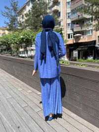 Noi 64164 İndigo Elenay Etekli Takım