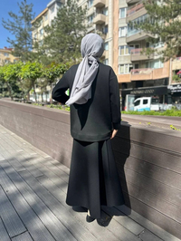 Noi 64310 Siyah Scuba Yakası İşlemeli Etekli Takım