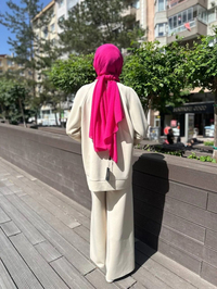 Noi 64320 Bej Scuba Ceket Pantolon Takım