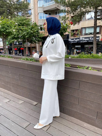 Noi 64320 Ekru Scuba Ceket Pantolon Takım