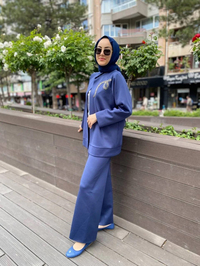 Noi 64320 Lacivert Scuba Ceket Pantolon Takım