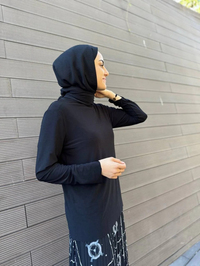 Noi 73157 Siyah Jarse Balıkçı Yaka Bluz