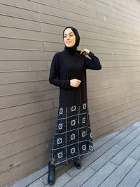 Noi 73157 Siyah Jarse Balıkçı Yaka Bluz