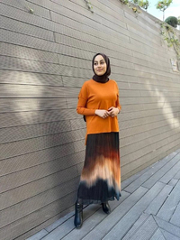 Noi 73431 Taba Şifon Kumaşlı Pilise Etek