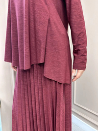 Noi 74101 Bordo Elenay Bluz Etek Takım