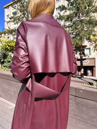 Noi 74316 Bordo Deri Arkası Kemerli Kap