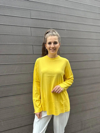 Nuss Triko 22NS-23K902 Sarı Kısa Triko Tunik