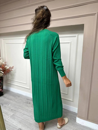 Nuss Triko 23K-401ELB Benetton Şeritli Triko Elbise