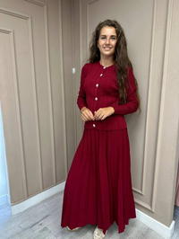 Nuss Triko 23K-603TKM Bordo Triko Etekli Takım