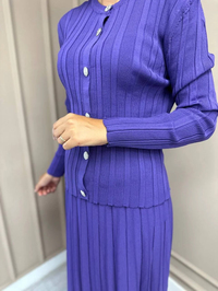Nuss Triko 23K-603TKM Lila Triko Etekli Takım