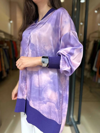 Nuss Triko 23K5008 Lila Gömlek