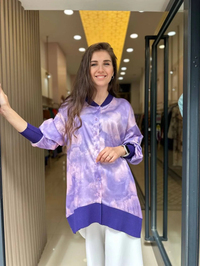 Nuss Triko 23K5008 Lila Gömlek