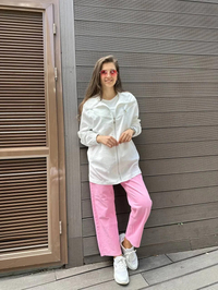 Nuss Triko 23K6011 Ekru Bomber Ceket
