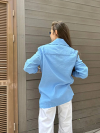 Nuss Triko 23K6011 Mavi Bomber Ceket