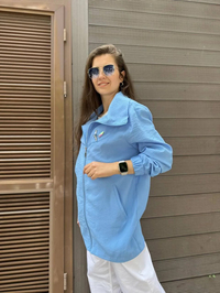 Nuss Triko 23K6011 Mavi Bomber Ceket