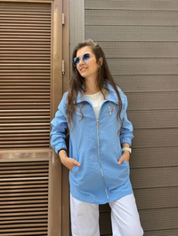 Nuss Triko 23K6011 Mavi Bomber Ceket