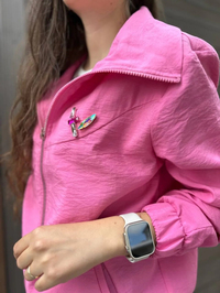 Nuss Triko 23K6011 Pembe Bomber Ceket