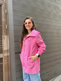 Nuss Triko 23K6011 Pembe Bomber Ceket