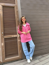 Nuss Triko 23K6011 Pembe Bomber Ceket