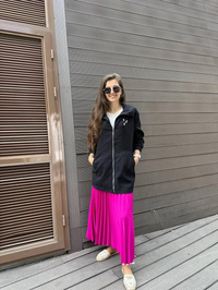 Nuss Triko 23K6011 Siyah Bomber Ceket