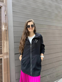 Nuss Triko 23K6011 Siyah Bomber Ceket