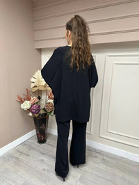Nuss Triko 23Y1004 Siyah İkili Takım