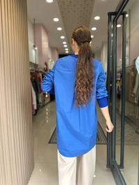 Nuss Triko 23Y5009 Mavi Ön Detaylı Tunik