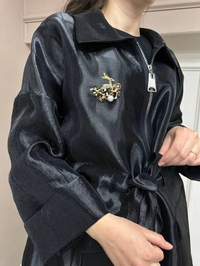 Nuss Triko 23Y6002 Siyah Organze Kap