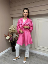 Nuss Triko 23Y6010 Pembe Önü Bağlamalı Kap