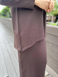 Nuss Triko 24K-029 Kahve Etekli Triko Takım