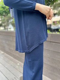 Nuss Triko 24K-029 Lacivert Etekli Triko Takım
